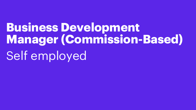 Business Development Manager (Commission-Based)