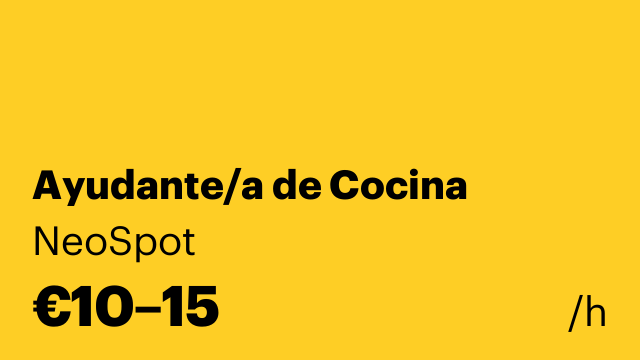 Ayudante/a de Cocina