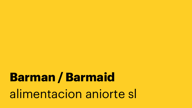 Barman / Barmaid