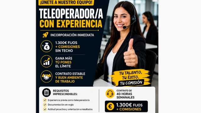 ¡TRABAJO ESTABLE + COMISIONES ALTAS!