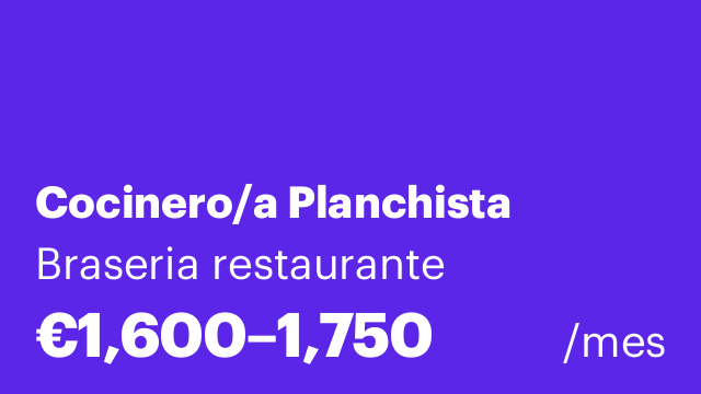 Cocinero/a Planchista