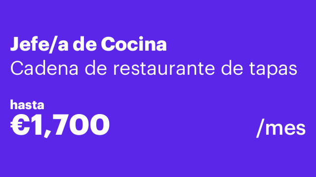 Jefe/a de Cocina