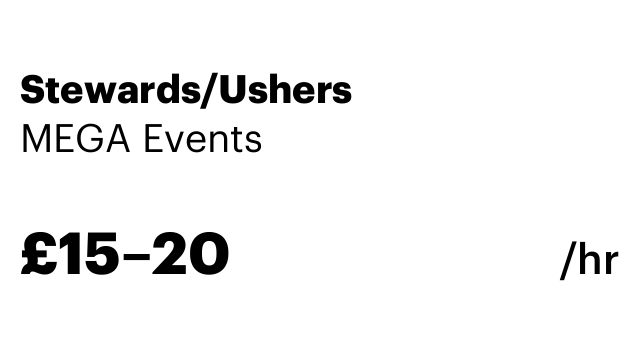 Stewards/Ushers