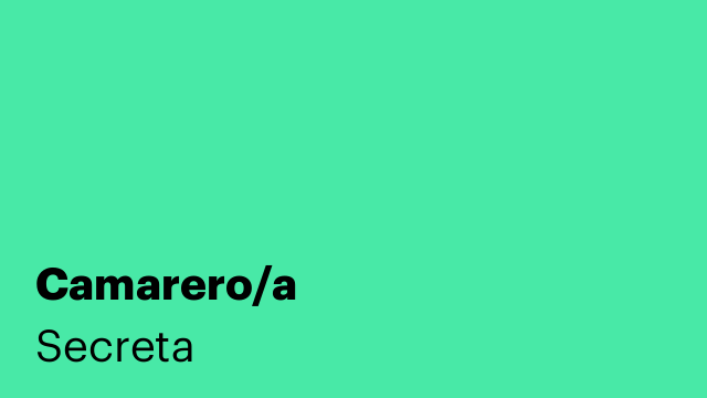 Camarero/a