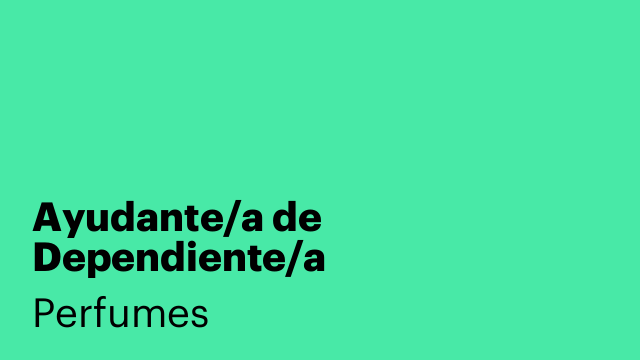 Ayudante/a de Dependiente/a