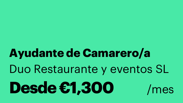 Ayudante de Camarero/a