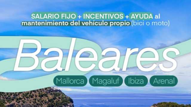REPARTIDOR/A DE COMIDA - MALLORCA (ARENAL y MAGALUF)
