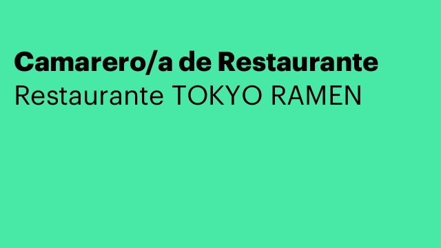 Camarero/a de Restaurante