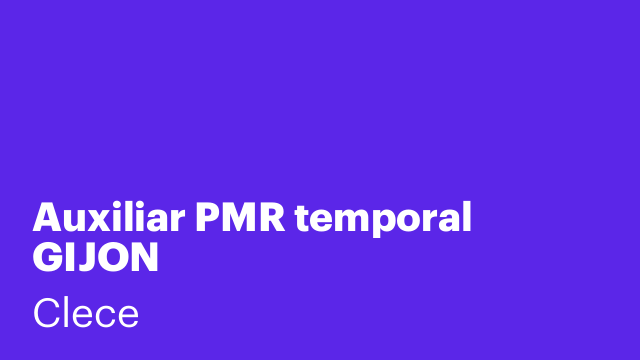 Auxiliar PMR temporal GIJON