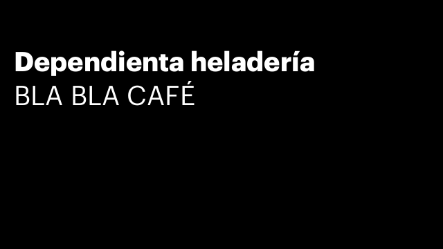 Dependienta heladería