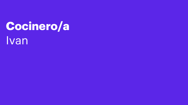 Cocinero/a