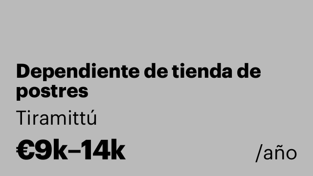 Dependiente de tienda de postres