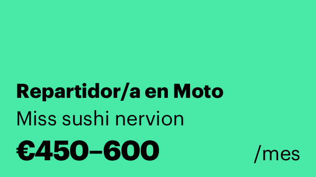 Repartidor/a en Moto