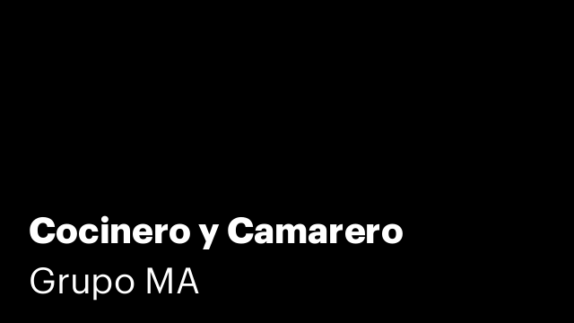 Cocinero y Camarero