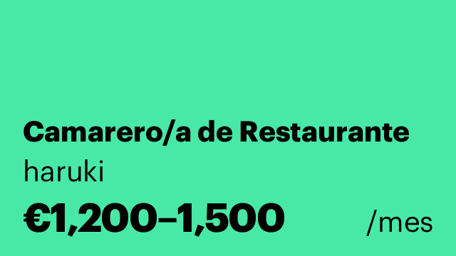 Camarero/a de Restaurante