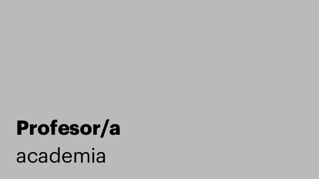 Profesor/a