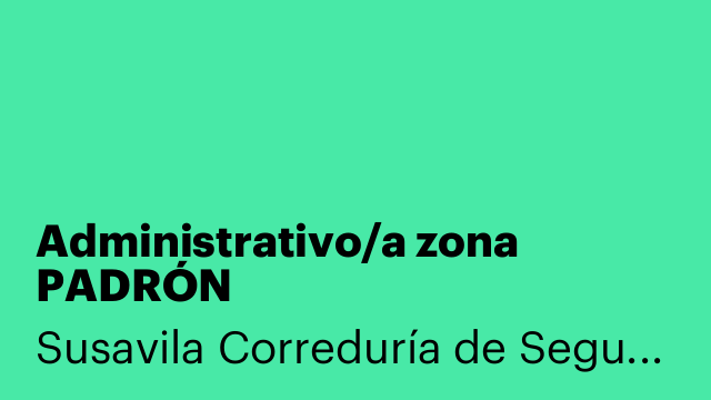 Administrativo/a zona PADRÓN