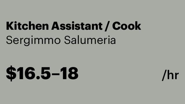 Kitchen Assistant / Cook