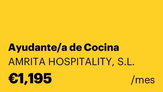 Ayudante/a de Cocina