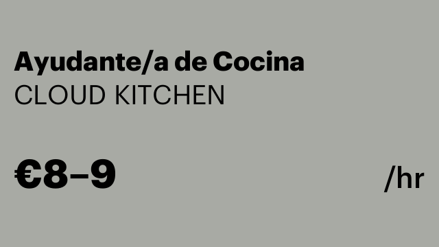 Ayudante/a de Cocina