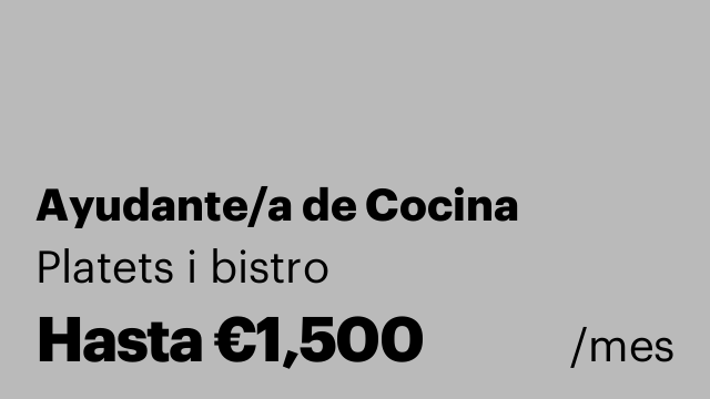 Ayudante/a de Cocina