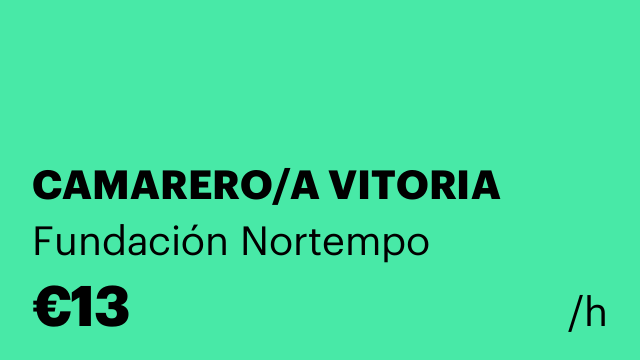 CAMARERO/A VITORIA