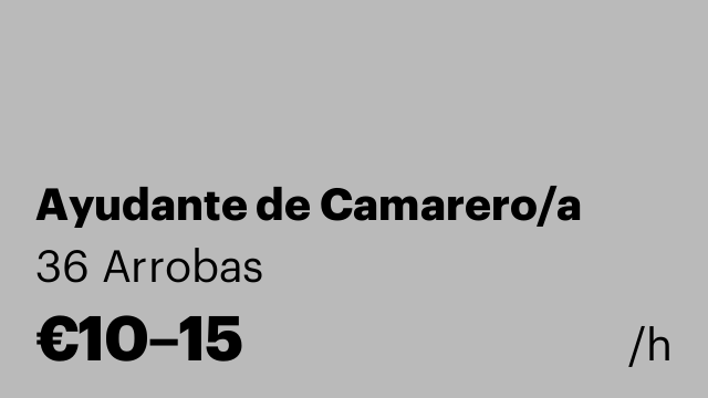 Ayudante de Camarero/a