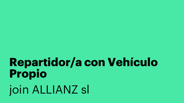Repartidor/a con Vehículo Propio