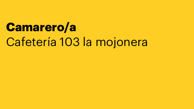 Camarero/a