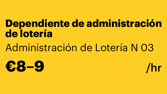 Dependiente de administración de lotería