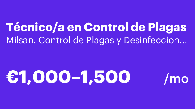 Técnico/a en Control de Plagas