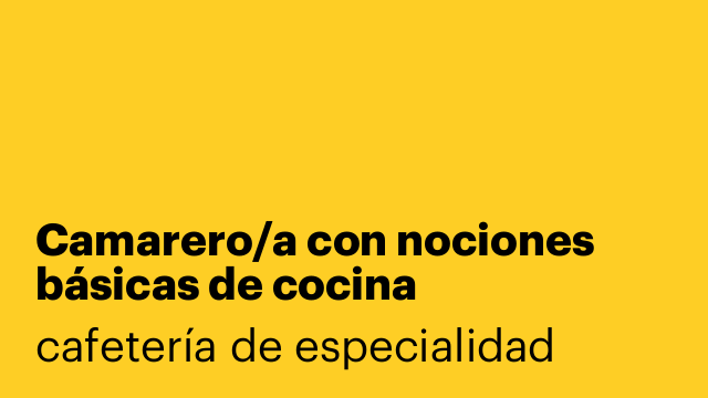 Camarero/a con nociones básicas de cocina