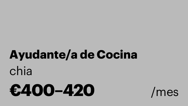 Ayudante/a de Cocina