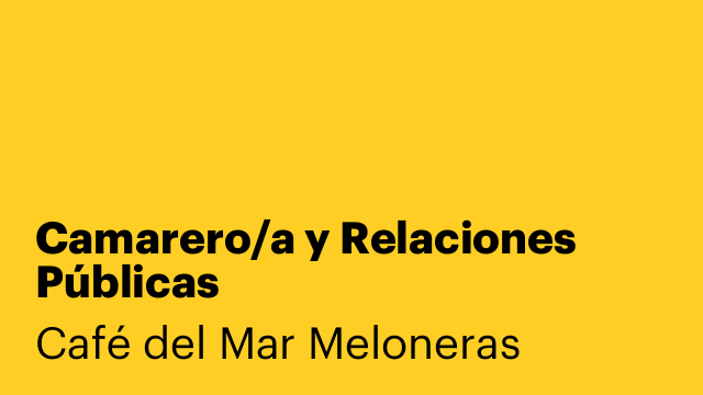Camarero/a y Relaciones Públicas
