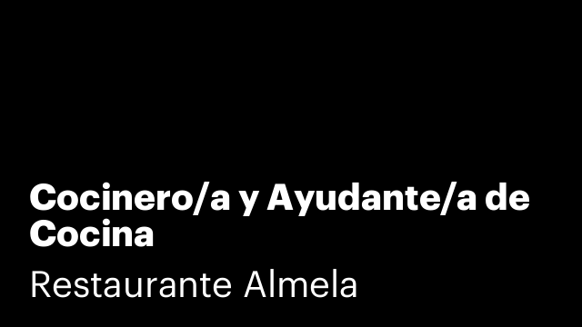 Cocinero/a y Ayudante/a de Cocina