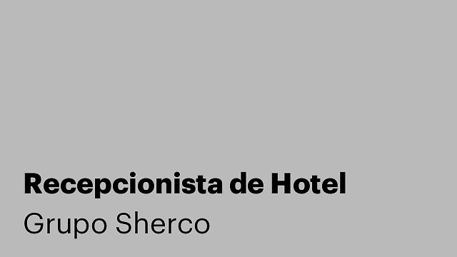 Recepcionista de Hotel