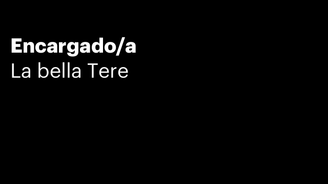 Encargado/a