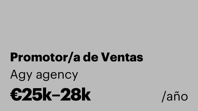 Promotor/a de Ventas