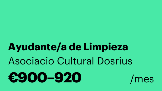 Ayudante/a de Limpieza