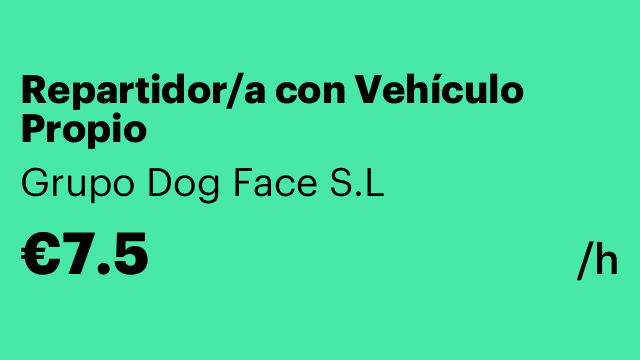 Repartidor/a con Vehículo Propio