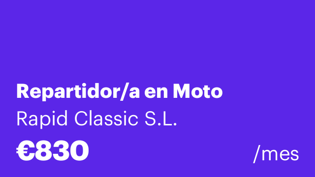 Repartidor/a en Moto