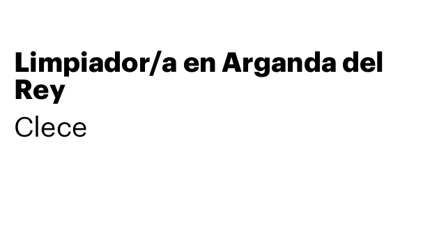 Limpiador/a en Arganda del Rey