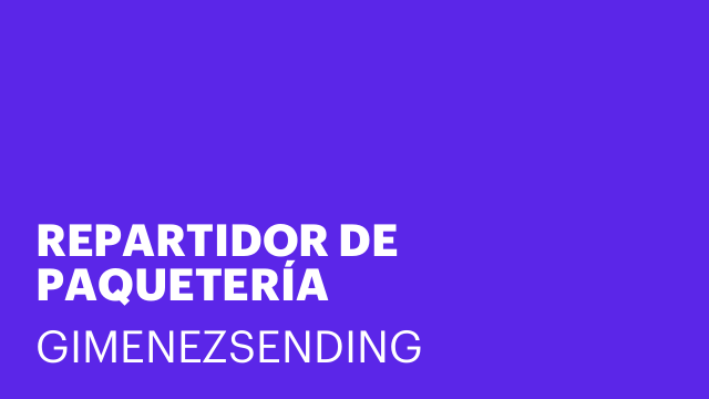 REPARTIDOR DE PAQUETERÍA