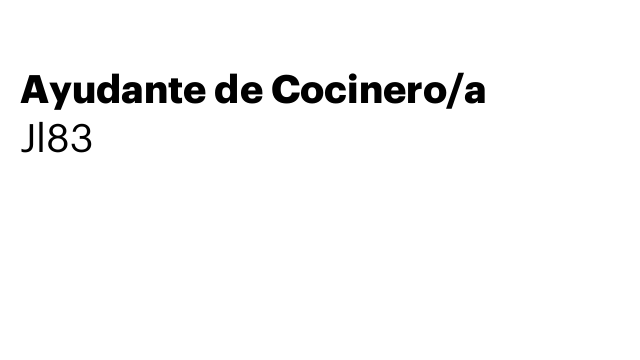 Ayudante de Cocinero/a