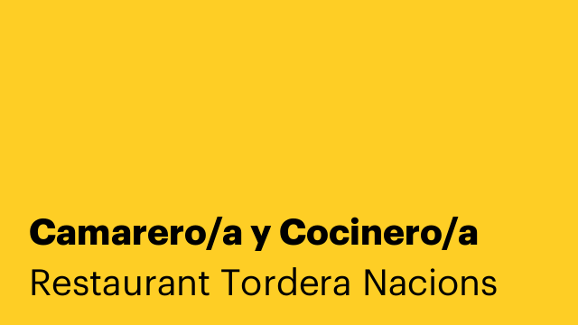 Camarero/a y Cocinero/a