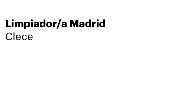 Limpiador/a Madrid