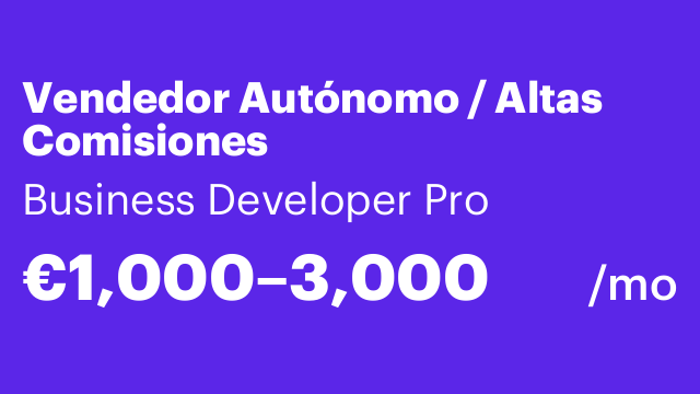 Vendedor Autónomo / Altas Comisiones