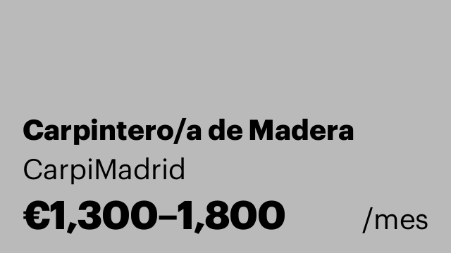 Carpintero/a de Madera
