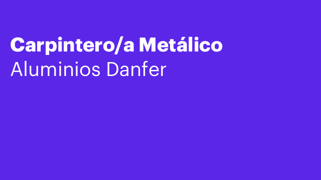 Carpintero/a Metálico
