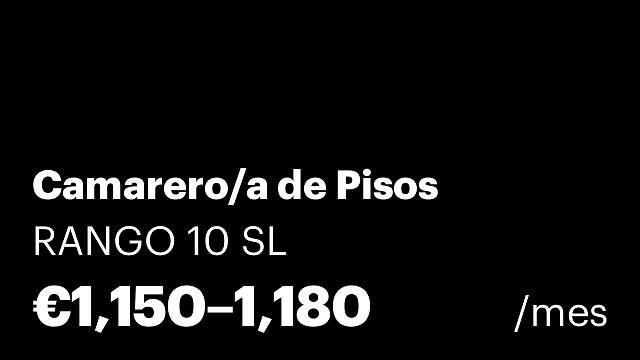 Camarero/a de Pisos